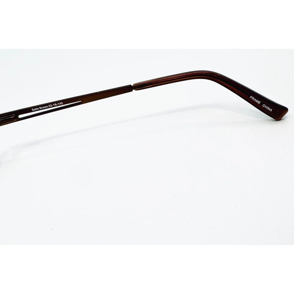 Kirkland Signature Eyeglass Frames Mens Satin Brown KS Carlisle 53-16-140